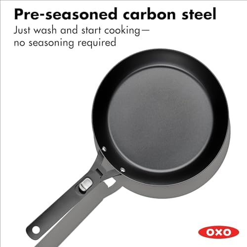 OXO Outdoor Pre-Seasoned Carbon Steel 10" Frying Pan Skillet