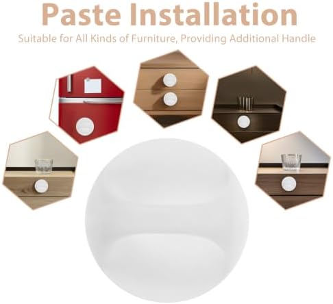 Self Adhesive Cabinet Handles 10pcs White Plastic Pulls for Wardrobe