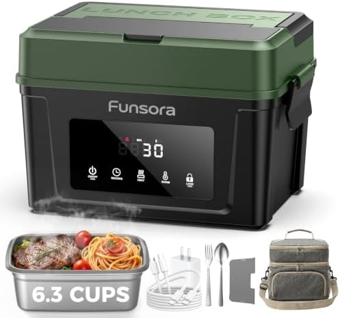 Cordless Heated Lunch Box, Rechargeable Electric Food Warmer