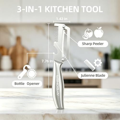 Aysoner Kitchen Multifunctional Vegetable Peeler: 3-in-1 Fast Food