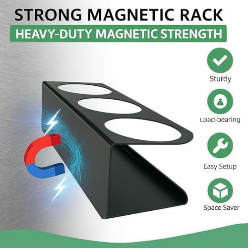 3 Pack Magnetic Cup Holder for Fridge, Water Bottle Tumbler Organizer