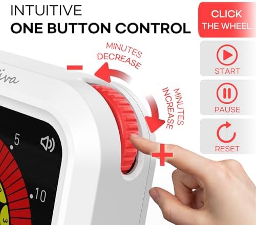 Visual Digital Timer, Large Color Display, White