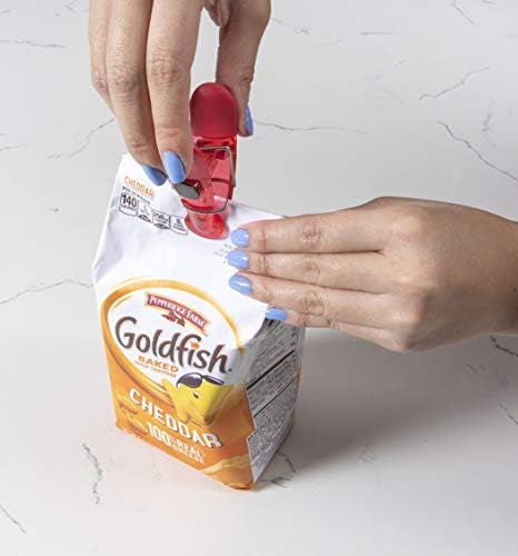 Seal N Snack Magnetic Chip Clips, Multi-Purpose Bag Grips for Kitchen