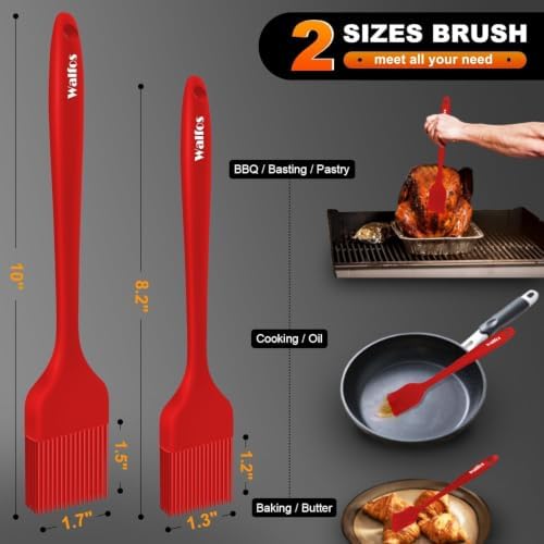 Walfos Silicone Basting Pastry Brush, 600°F Heat Resistant for BBQ