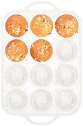 Silicone Muffin Pan for Baking with Metal Reinforced Frame, Nonstick