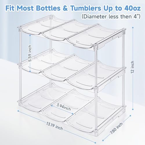 spospo Stackable Water Bottle Organizer for Stanley 40 oz Tumbler
