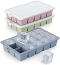 Silicone Ice Cube Tray 3 Pack - EASY RELEASE ice cube tray with lid
