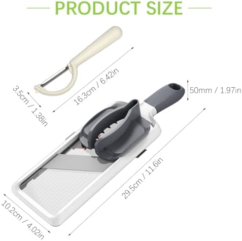 Multi Handheld Mandoline Slicer - Adjustable Stainless Steel Blade