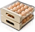 Koja 32-Egg Stackable Fridge Organizer 2-Drawer BPA-Free Storage