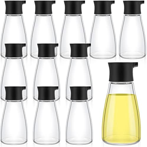Yinder 12 Pcs Soy Sauce Dispenser Bottles, Glass Bottles with Lid