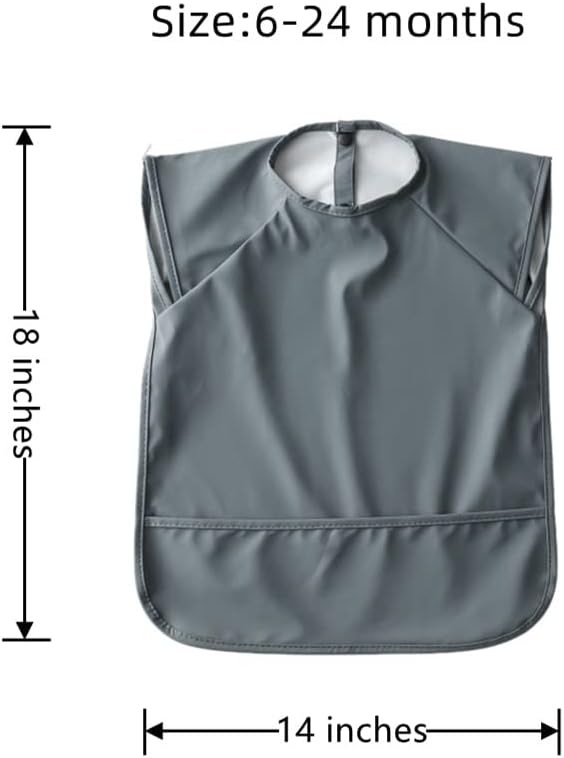 Waterproof Baby Bibs, Infant Toddler Extra Cover Feeding Bib - Image 2