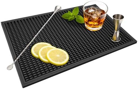 ZJWZLG Bar Mat - Premium 18"X12" Rubber Bar Mats for Countertop