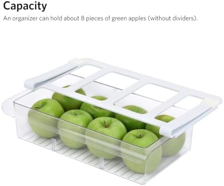 Glad Pull Out Fridge Drawer Organizer - Clip-On Under Shelf