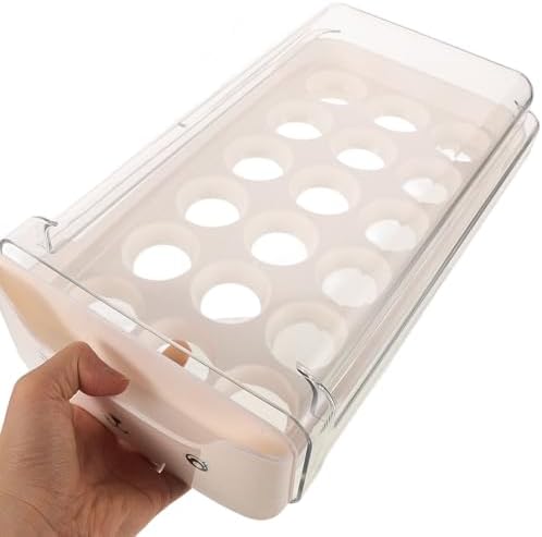 Egg Holder Drawer, Reusable Plastic Stackable Storage Box