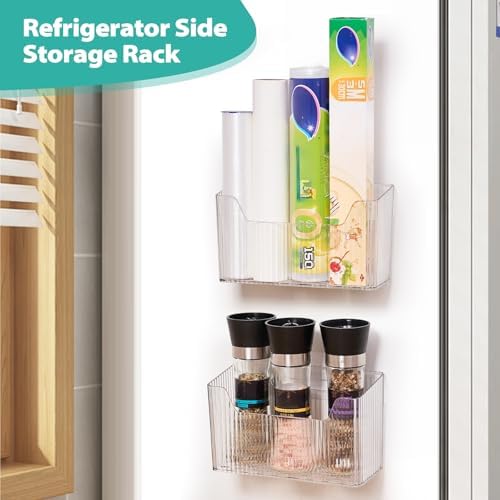 Sinnsally 2 Pack Cabinet Door Organizer,Self Adhesive Lid Organizer