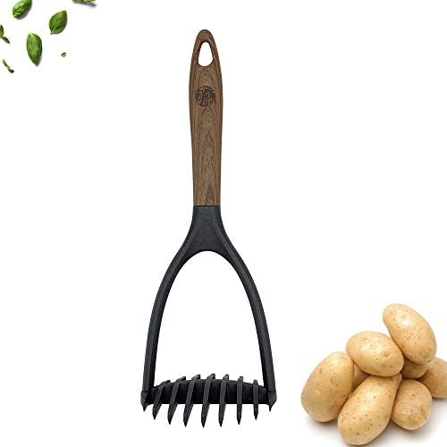 Potato Mashers with Woodlike Soft Touch Handle for cooking-Stylish and