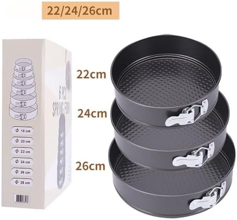 3pcs Set Detachable Cheesecake Mold Metallic Carbon Steel Leakproof