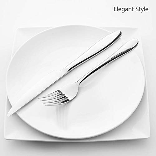 HaWare 40-Piece Silverware Set, Stainless Steel Flatware Service for 8