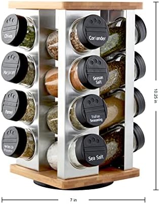 Kamenstein 16 Jar Warner Revolving Countertop Spice Rack Organizer