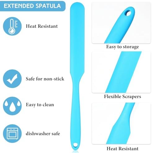 Lasnten 24-Piece Silicone Spatulas Set, Heat Resistant