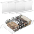 BESTOYARD Expandable Spice Rack Drawer Organizer 4 piece Clear Acrylic