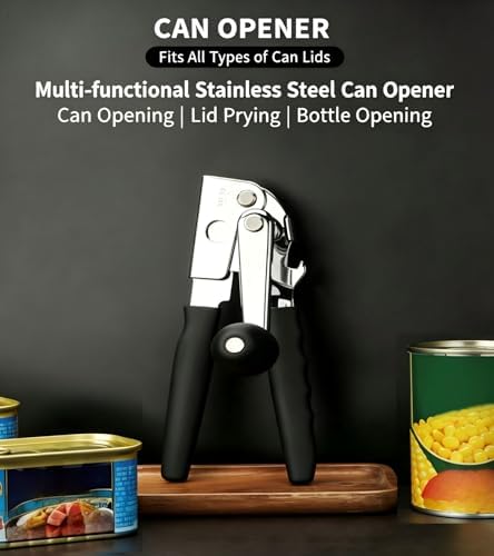 Heavy Duty Manual Can Opener with Magnetic Lid Lifter