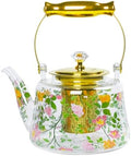 44 oz Borosilicate Glass Stovetop Teapot with Infuser