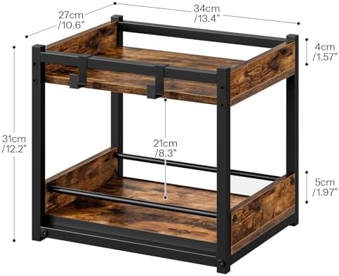 HOOBRO Coffee Mug Cup Holder 2 Tier Mug Stand Rack Coffee Bar