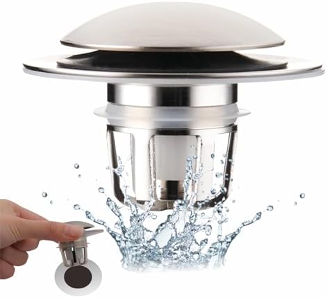WELLUP Bathroom Sink Stopper,Sink Drain Stopper Pop Up Strainer
