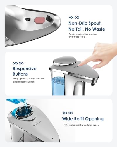 Automatic Soap Dispenser,17oz/500ml Touchless Dish Soap Dispenser