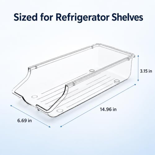 Ceruaxb Clear Skinny Can Organizer for Refrigerator