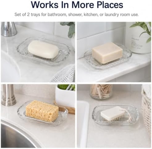 2 Pack Bar Soap Dish Holders