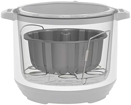 Instant Pot Official Non-Stick Fluted Cake Pan, 7-Inch, Gray