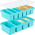 Silicone Freezer Tray With Lid-Soup Freezer Container molds-Large Ice