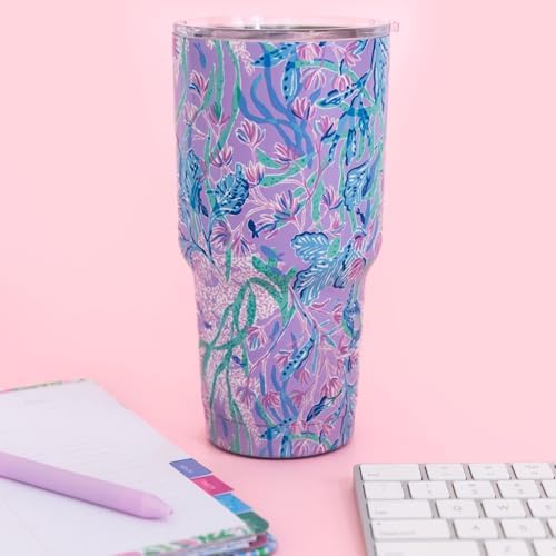 Lilly Pulitzer 30 oz Stainless Steel Tumbler, Secret Escape
