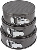 Topyond 3Pcs Cake Pan Set Non Stick Round Springform Baking Tools