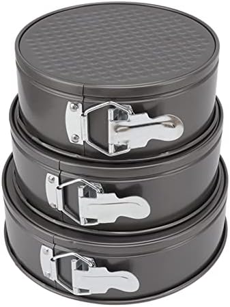 Topyond 3Pcs Cake Pan Set Non Stick Round Springform Baking Tools