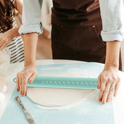 Silicone Rolling Pin, Non Stick Stainless Steel Inner Core Pasta