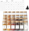 24 Round Glass Jars 120ml with Bamboo & Shaker Lids & Nigerian Spice