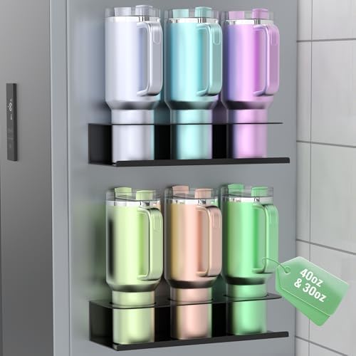 POLRAI 2 Pack Magnetic Stanley Cup Holder for Fridge, Water Bottle