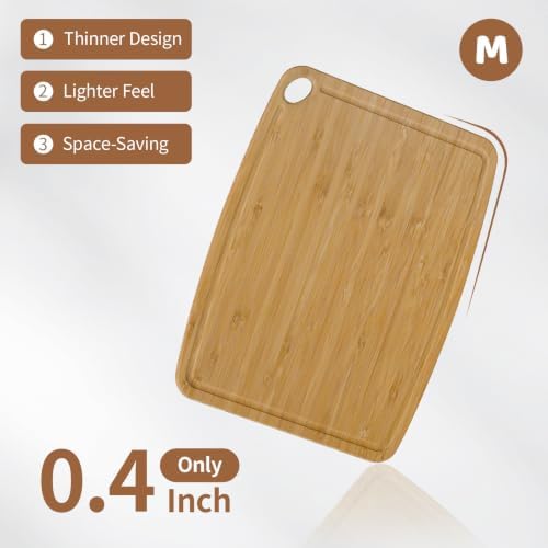 Dishwasher Safe Cutting Board,Bamboo Cutting Board with Juice Groove
