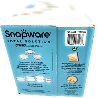 Snapware 18-Piece Pyrex Glass Food Storage Set, Purple & Blue