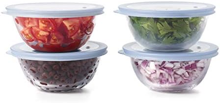 OXO 11205500 Good Grips 8-Piece Glass Prep Bowl Set, One Size, Clear