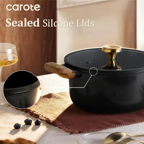 CAROTE Ceramic Cookware Sets, Pots and Pans Set, 16pcs