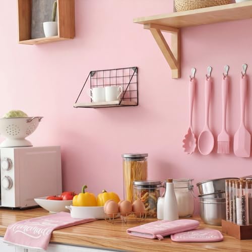 Pink Kitchen Accessories, 15-Pack