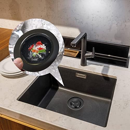 2 Pcs Black Stainless Steel Mesh Sink Drain Strainer, 4.5" Top / 3"