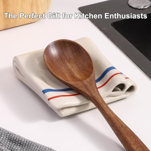 Ceramic Kitchen Spoon Rest for Stove Top or Kitchen Counter, Large and