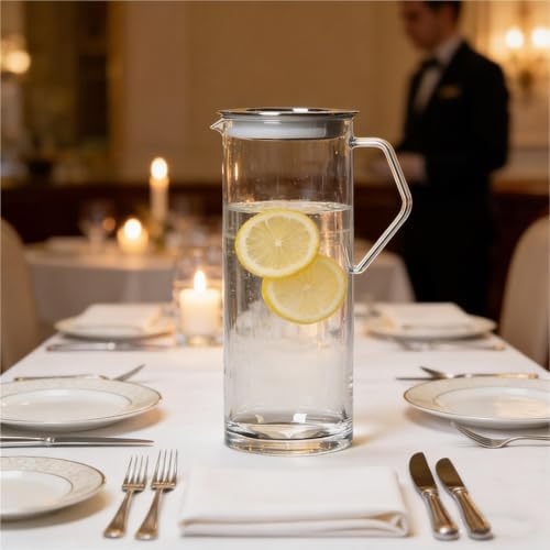 Water Pitcher Acrylic Water Pitcher Cylindrical Glass Pot