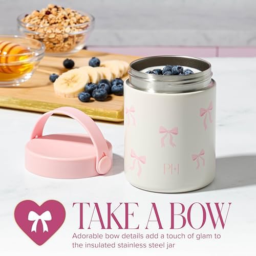 Paris Hilton Double Wall Stainless Steel Food Jar, Vacuum Insulated