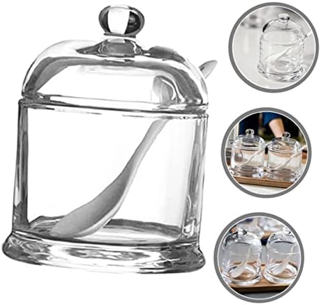 Glass Seasoning Dispenser with Ceramic Lid, Kitchen Spice Jar